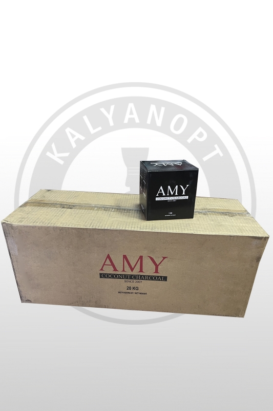 Кокосовый уголь AMY 20kg (20x1)26mm